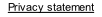 Privacy statement