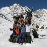 Julie trekking in Nepal